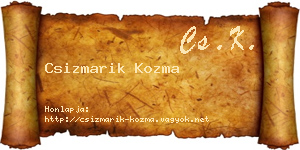 Csizmarik Kozma névjegykártya